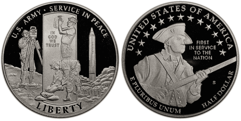 2011 (S) Proof United States Army Commemorative Half Dollar