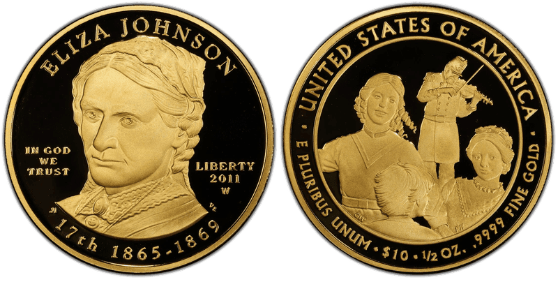 2011 (W) Proof Eliza Johnson First Spouse Ten Dollar Gold