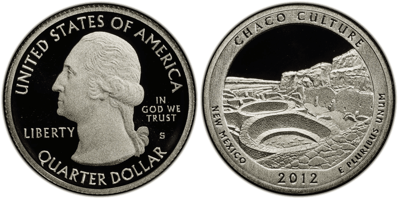 2012 (S) Proof Chaco Culture NP- Silver Quarter