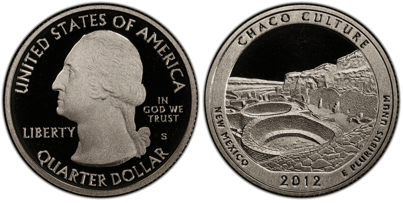2012 (S) Proof Chaco Culture National Park Quarter