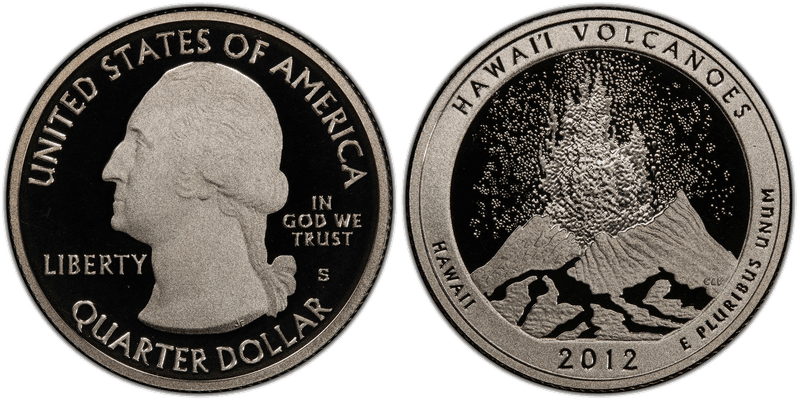 2012 Proof Hawaii Volcanoes National Park Quarter