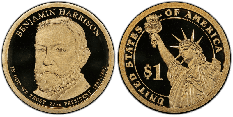 2012 (S) Proof Presidential Dollar - Benjamin Harrison