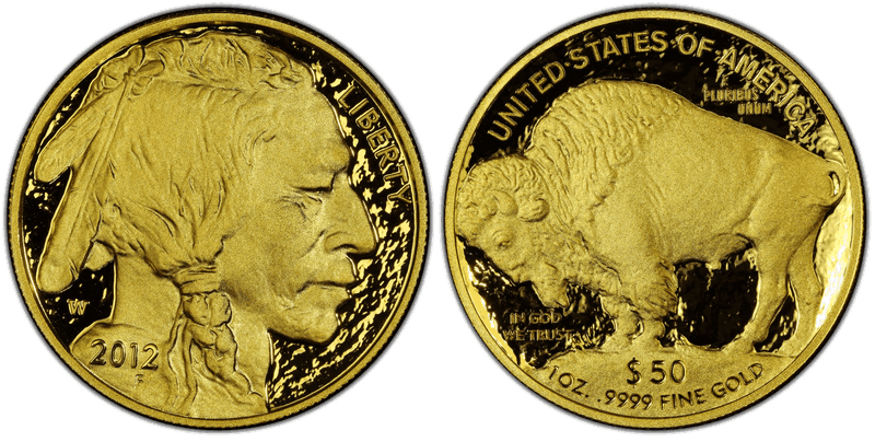 2012 (W) Proof American Buffalo .9999 Fine Gold Fifty Dollar