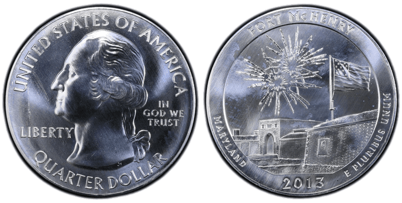 2013 (P) Fort McHenry National Park 5 oz Silver Quarter