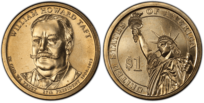2013 (P) Presidential Dollar - William Howard Taft, Position A