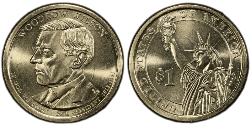 2013 (P) Presidential Dollar - Woodrow Wilson, Position A