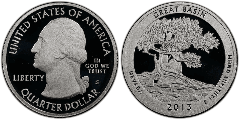 2013 (S) Proof Great Basin National Park - Silver Quarter