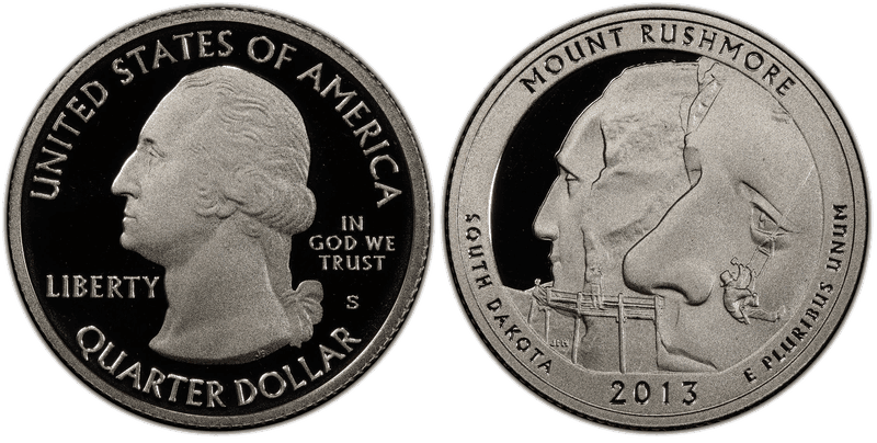 2013 (S) Proof Mount Rushmore National Park Quarter