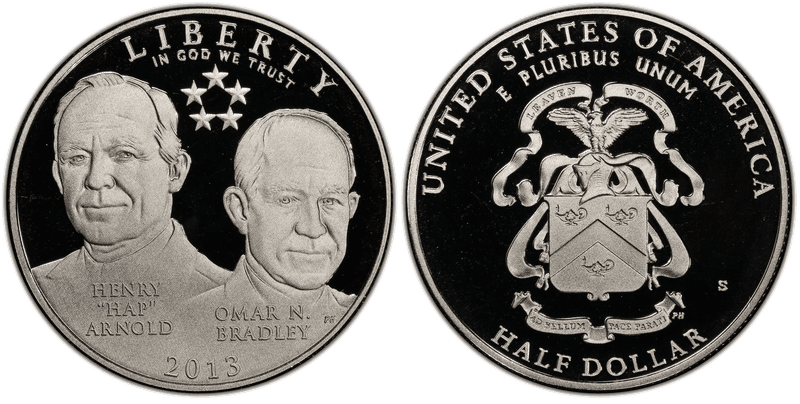 2013 (S) Proof 5-Star Generals Commemorative Half Dollar