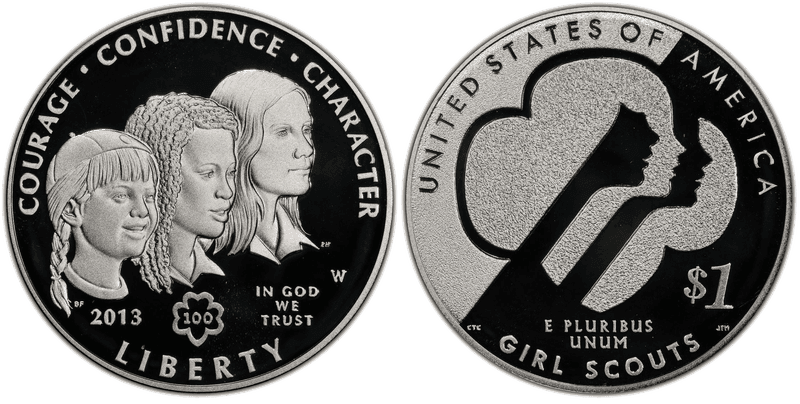 2013 (W) Proof Girl Scouts 100th Anniversary Dollar