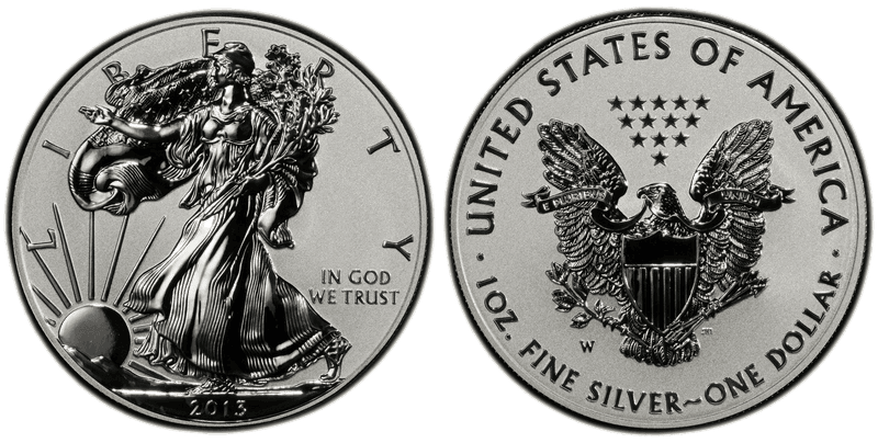 2013 (W) Reverse Proof Silver Eagle