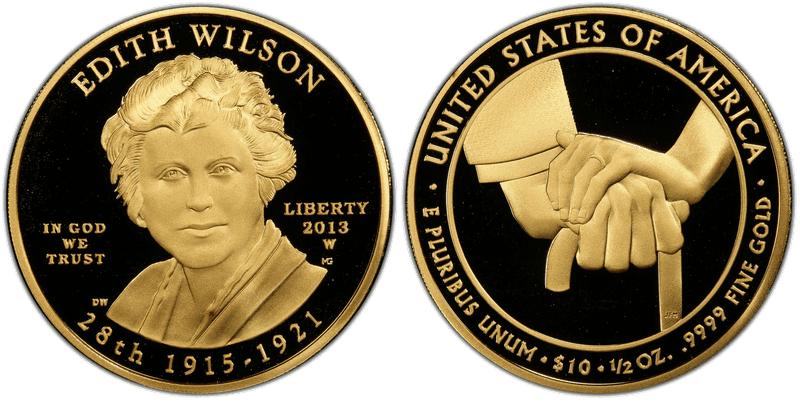 2013 (W) Proof Edith Wilson First Spouse Ten Dollar Gold