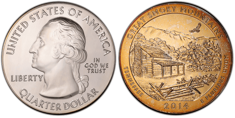 2014 (P) Great Smoky Mtns National Park 5 oz Silver Quarter