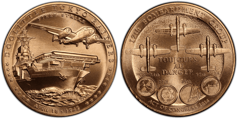 2014 Medal Doolittle Tokyo Raiders Bronze 38mm