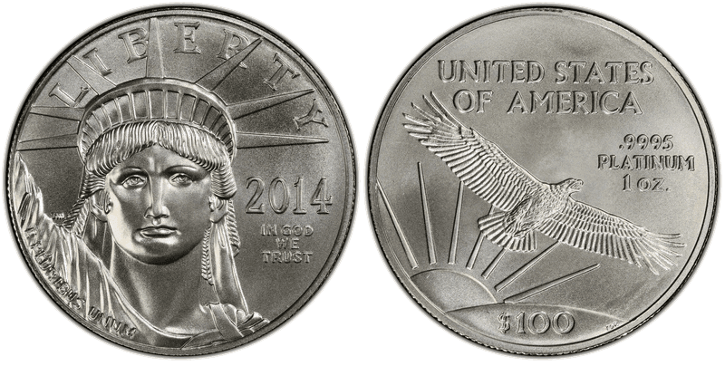 2014 American Eagle One Hundred Dollar Platinum