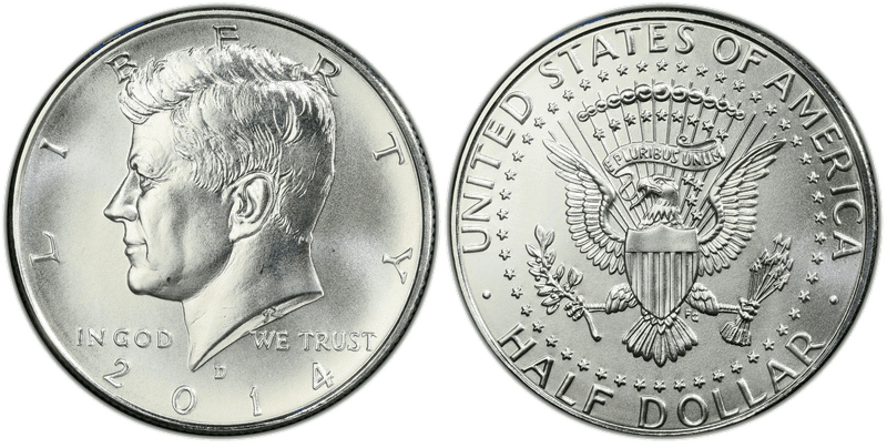 Kennedy Half Dollars 50th Anniversary 2014