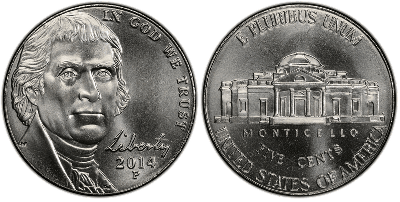 2014 (P) Jefferson Nickel
