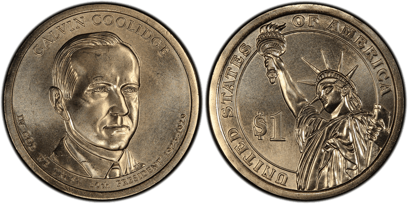 2014 (P) Presidential Dollar - Calvin Coolidge, Position A