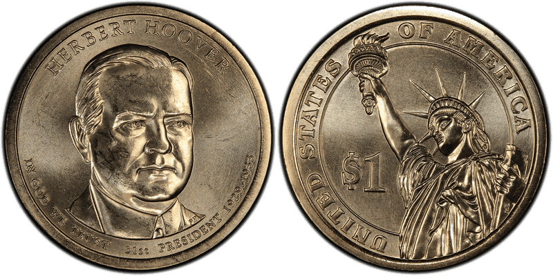 2014 (P) Presidential Dollar - Herbert Hoover, Position B