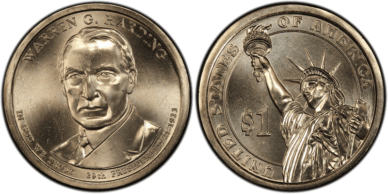 2014 (P) Presidential Dollar - Warren G. Harding, Position A