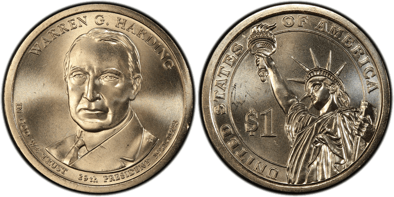 2014 (P) Presidential Dollar - Warren G. Harding, Position B