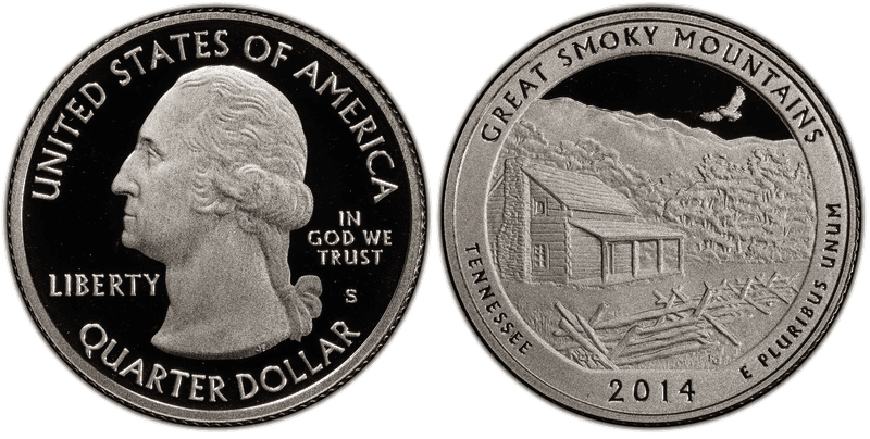 2014 (S) Proof Great Smoky Mtns National Park Quarter