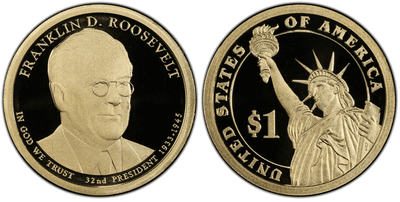 2014 (S) Proof Presidential Dollar - Franklin D. Roosevelt
