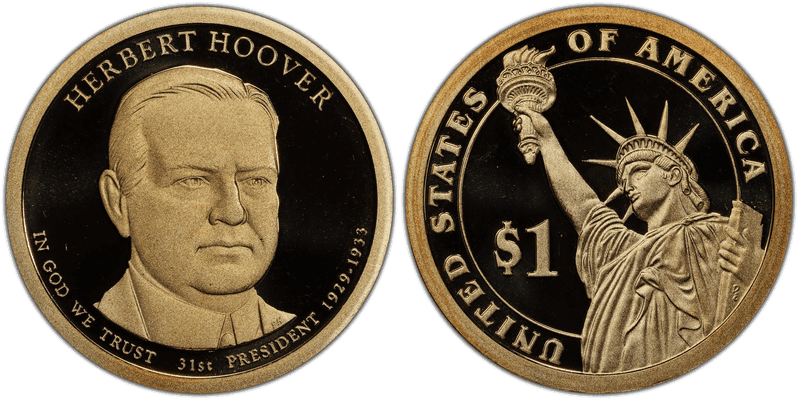 2014 (S) Proof Presidential Dollar - Herbert Hoover