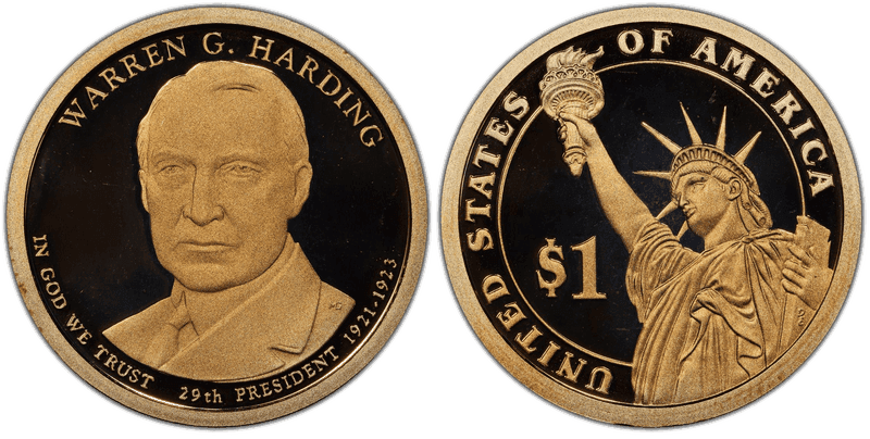 2014 (S) Proof Presidential Dollar - Warren G. Harding