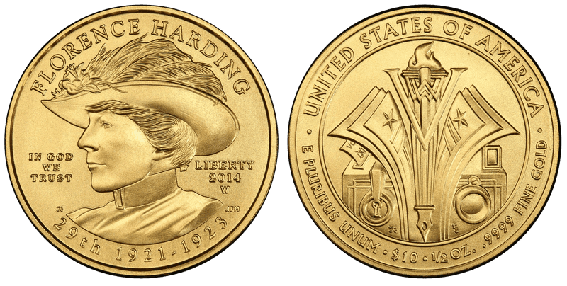 2014 (W) Florence Harding First Spouse Ten Dollar Gold