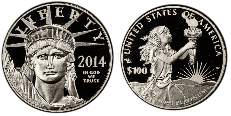2014 (W) Proof American Eagle One Hundred Dollar Platinum