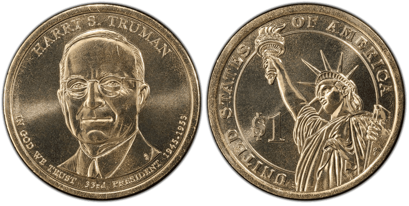 2015 (D) Presidential Dollar - Harry S. Truman, Position B