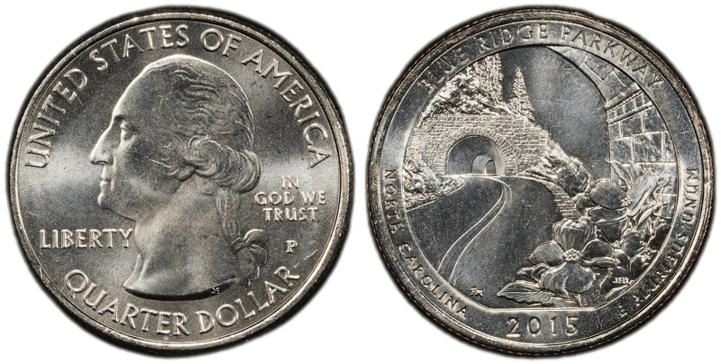 2015 (P) Blue Ridge Parkway National Park Quarter