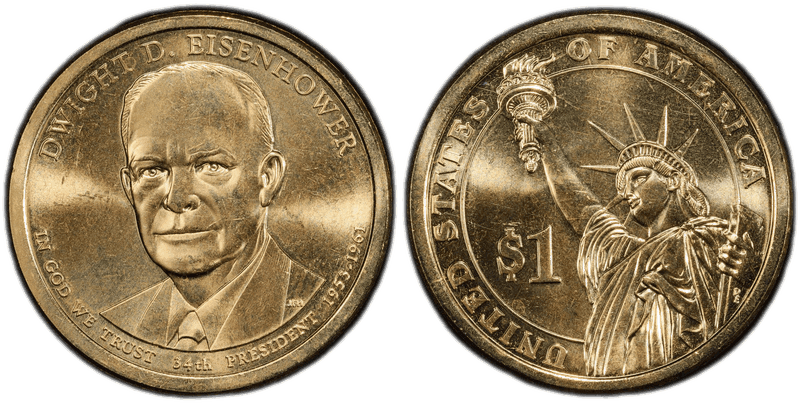 2015 (P) Presidential Dollar - Dwight D. Eisenhower, Position A