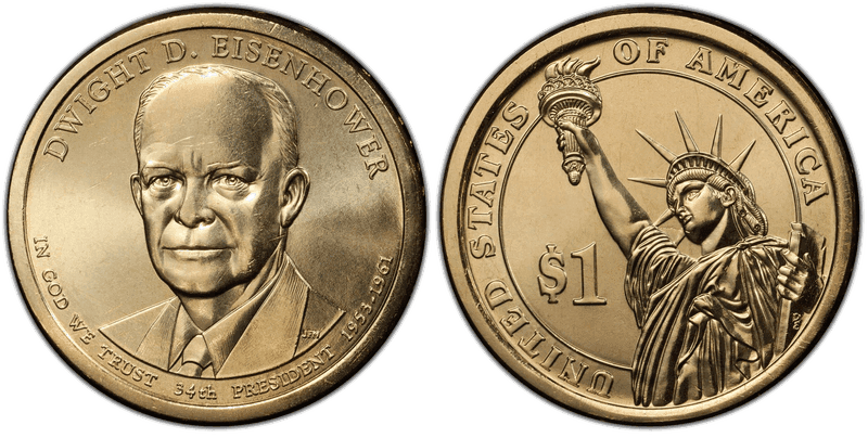 2015 (P) Presidential Dollar - Dwight D. Eisenhower, Position B
