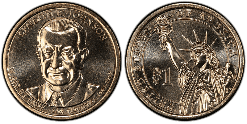 2015 (P) Presidential Dollar - Lyndon B. Johnson, Position B