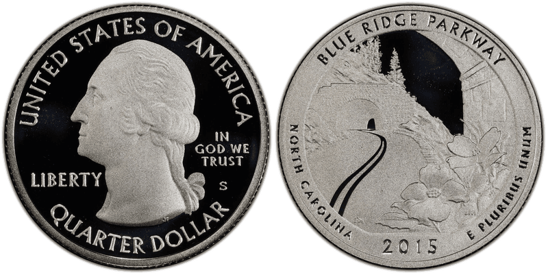 2015 (S) Proof Blue Ridge Pkwy -Silver Quarter