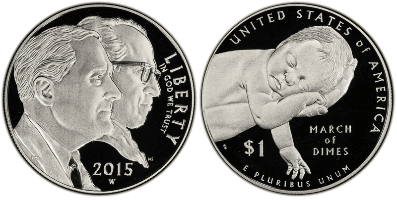 2015 (W) Proof March of Dimes Dollar