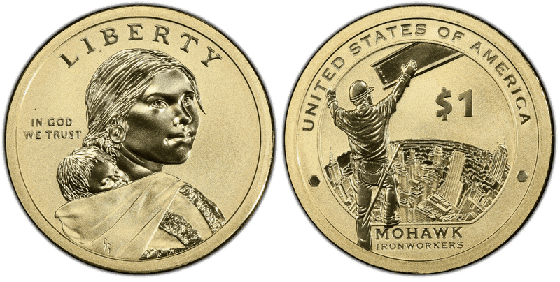2015 (W) Native American Dollar - Mohawk Ironworkers Enhanced Coin & Currency Set