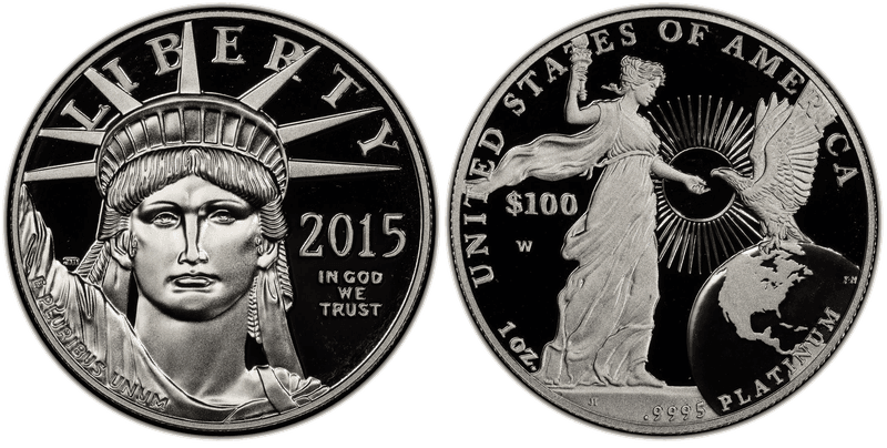 2015 American Eagle One Hundred Dollar Platinum