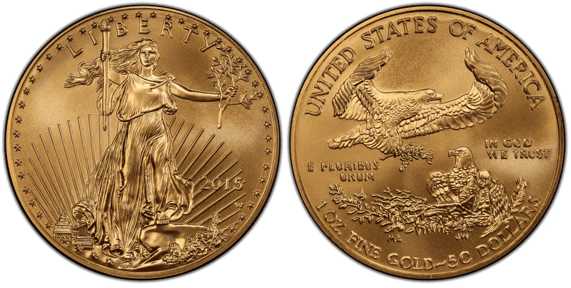 2015 (W) Burnished American Eagle Fifty Dollar Gold