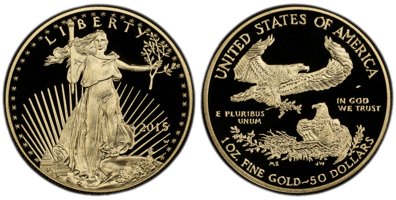 2015 (W) Proof American Eagle Fifty Dollar Gold