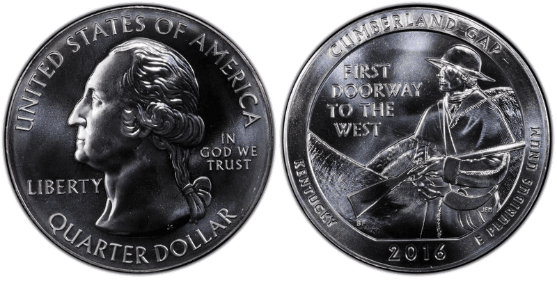 2016 (P) Cumberland Gap National Park 5 oz Silver Quarter