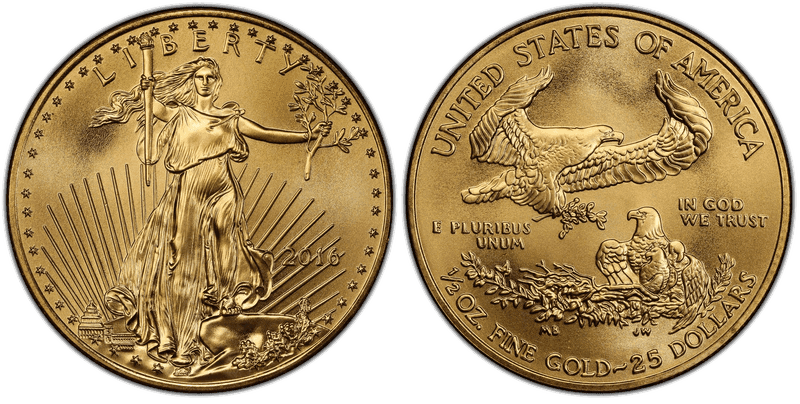 2016 American Eagle Twenty Five Dollar Gold
