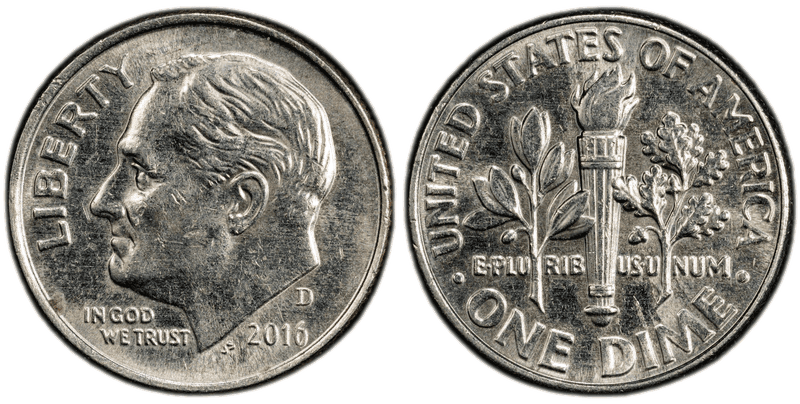 2016 (D) Roosevelt Dime