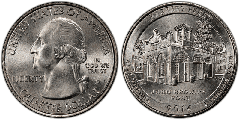 2016 (D) Harpers Ferry National Park Quarter