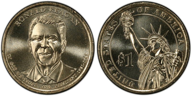 2016 (D) Presidential Dollar - Ronald Reagan, Position B