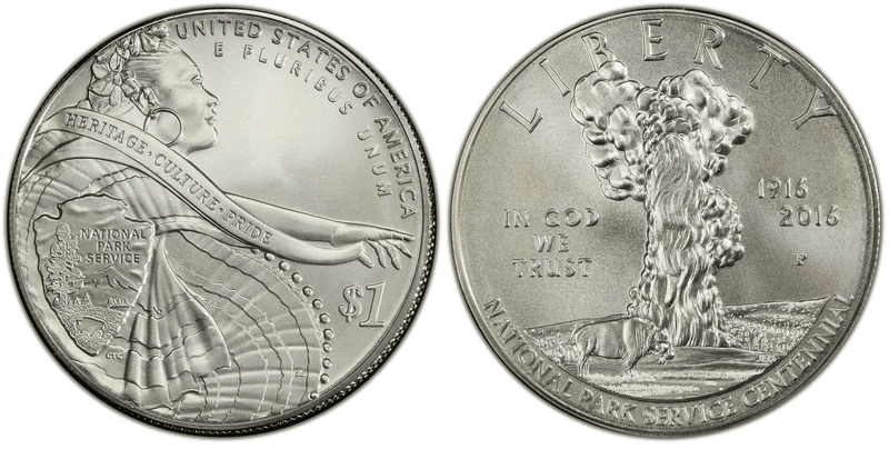 2016 (P) 100th Anniv. Nat'l Parks Dollar