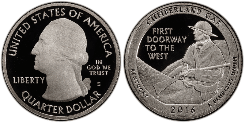 2016 (S) Proof Cumberland Gap National Park Quarter