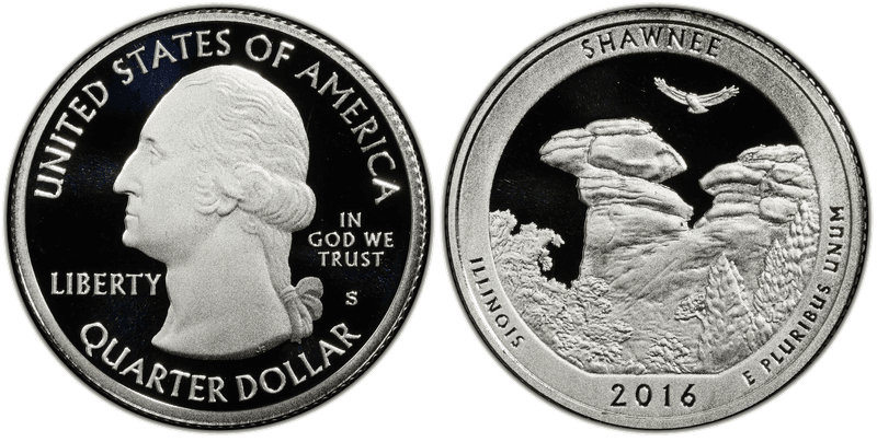 2016 (S) Proof Shawnee National Park - Silver Quarter